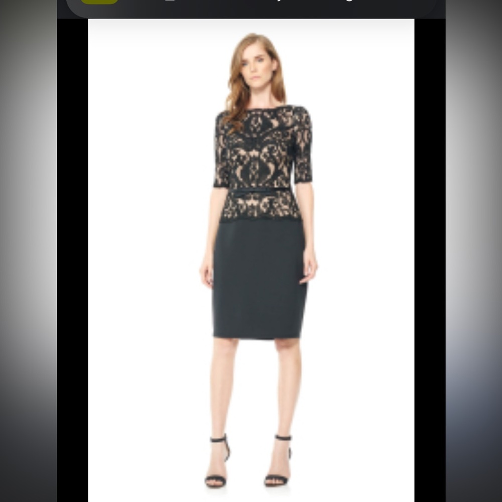 Tadashi Shoji Elegant Black Lace Dress